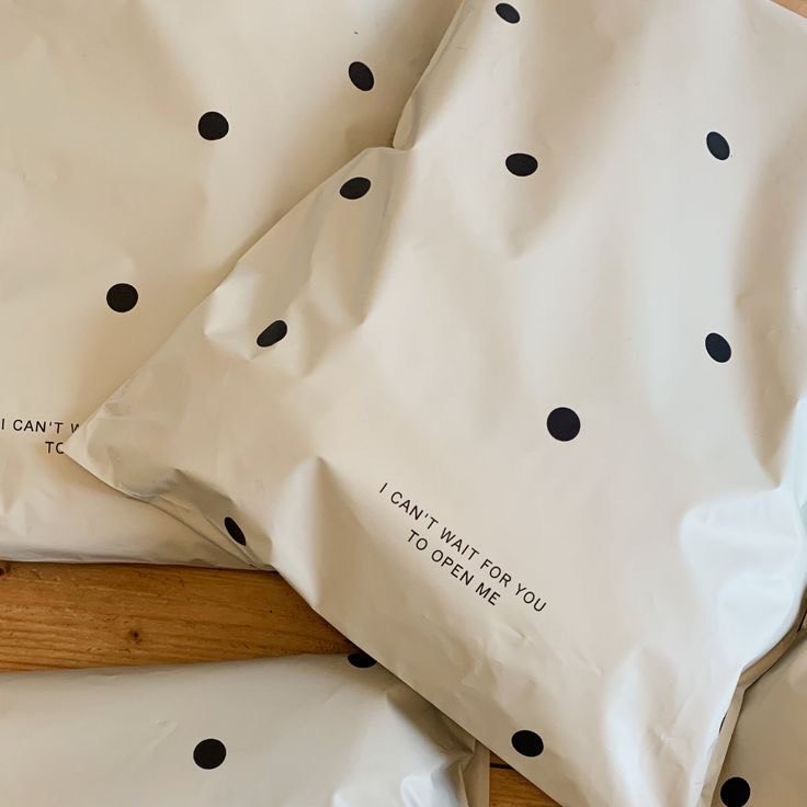 Designer Polka Dot Poly Mailers