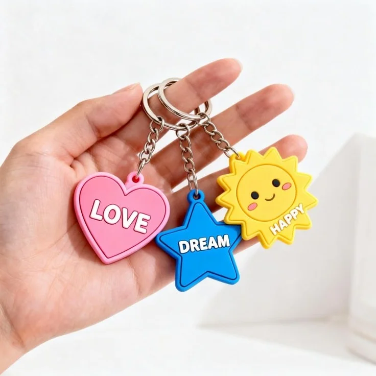Kawaii Motivational PVC Keychains