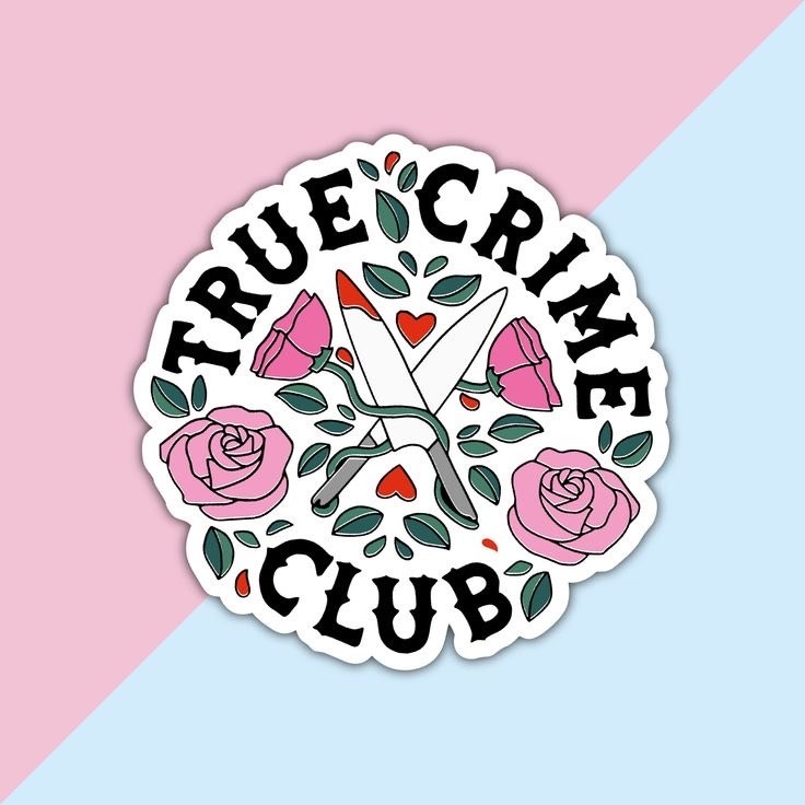 Floral Dagger True Crime Vinyl Decal