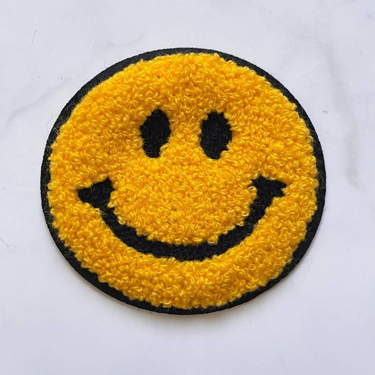 Retro Smiley Face Chenille Patch