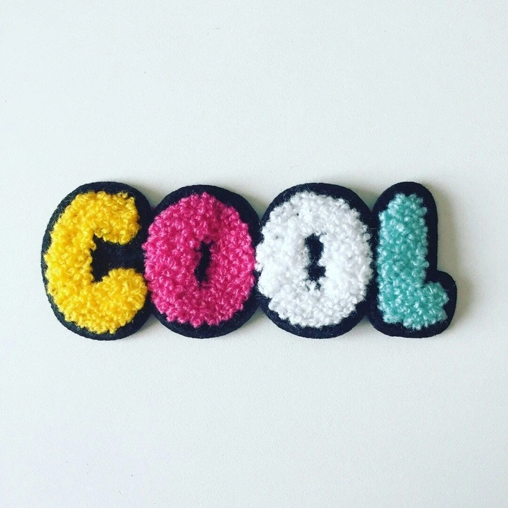 Multi-Color "COOL" Chenille Patch