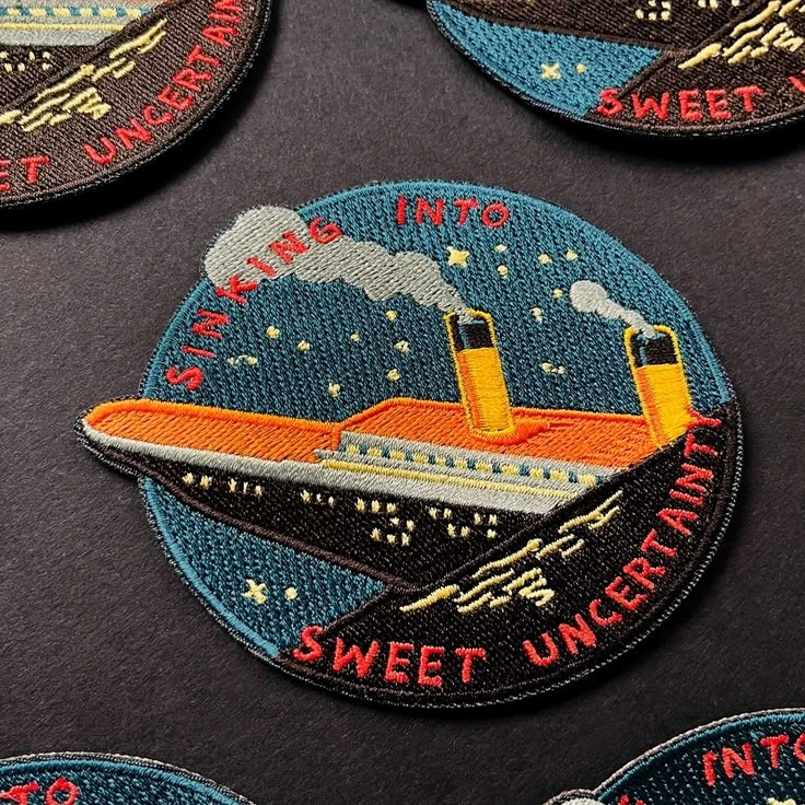 Vintage Steamship Artistic Embroidered Patch