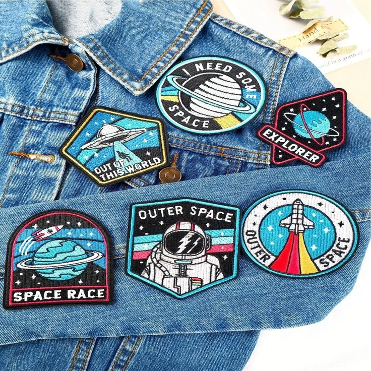 Premium Astronaut & Galaxy Embroidered Patches