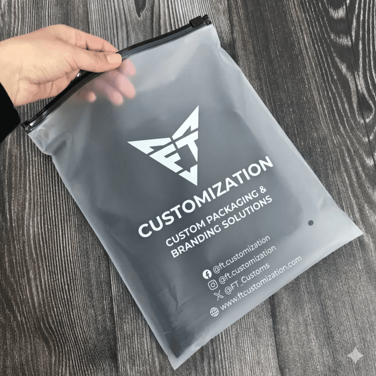 FT Customization Premium Frosted Poly Bag