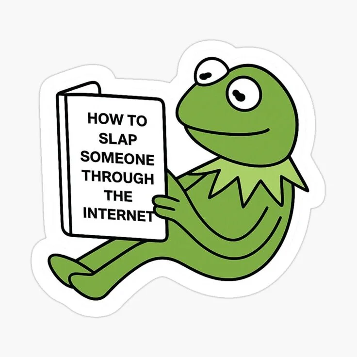 Kermit "Slap" – Transparent Vinyl Sticker